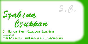 szabina czuppon business card